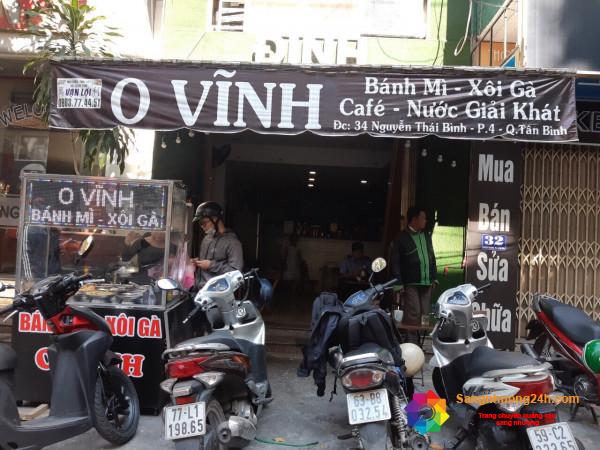 Sang nhanh quán cafe và bán bánh mì xôi mặt tiền đường Nguyễn Thái Bình, quận Tân Bình.