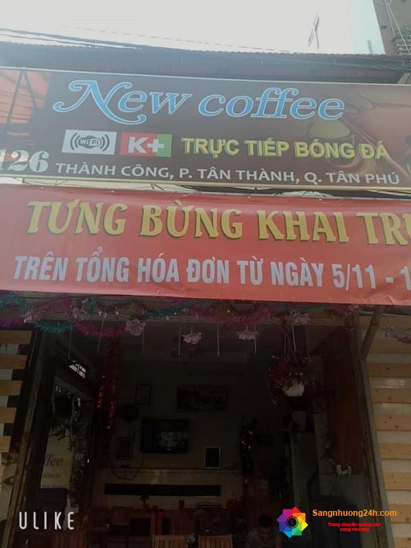Sang nhượng quán cafe mặt tiền đường Thành Công, phường Tân Thành, quận Tân Phú.