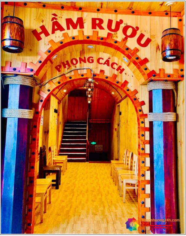 Cần sang nhượng lại nhà hàng Hầm Rượu mặt tiền đường Phan Huy Ích, phường 12, quận Gò Vấp. 