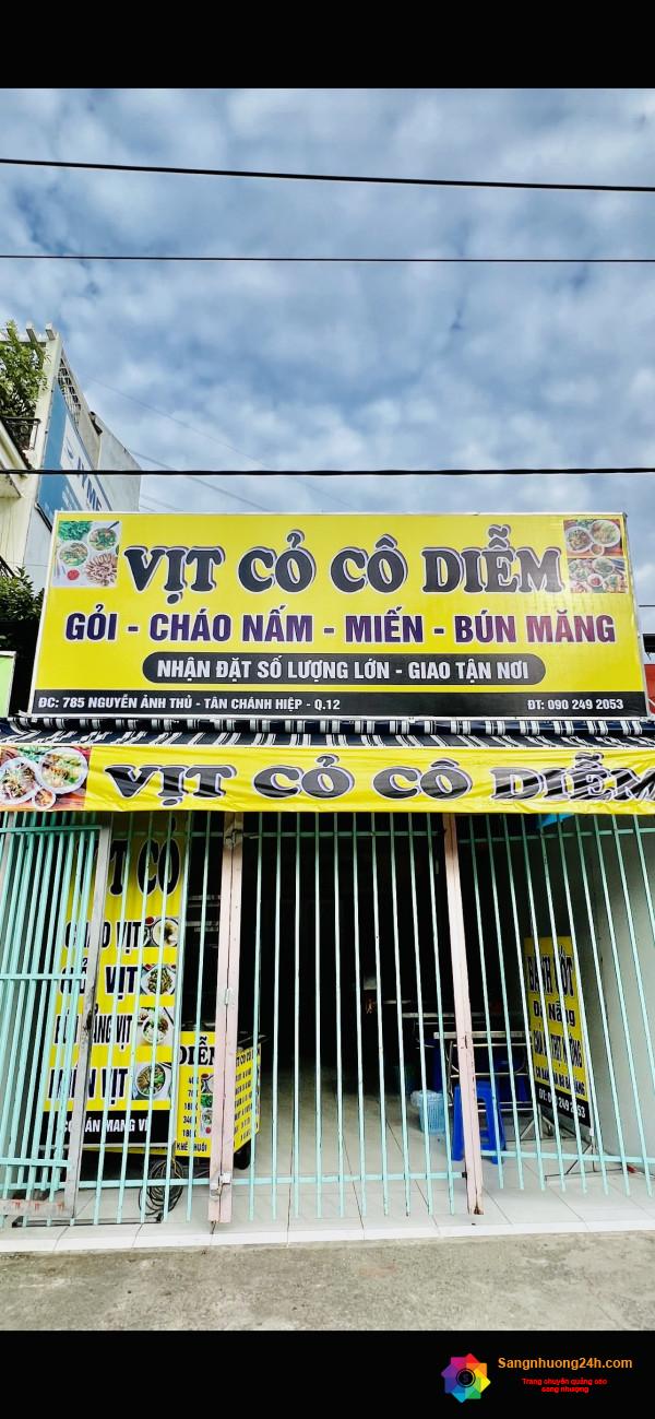 Sang nhượng quán cháo vịt mặt tiền đường Nguyễn Ảnh Thủ, quận 12.
