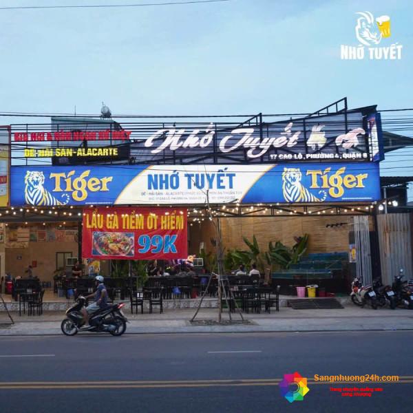 Sang Nhượng Nhà Hàng Mặt Tiền Đường Cao Lỗ Quận 8